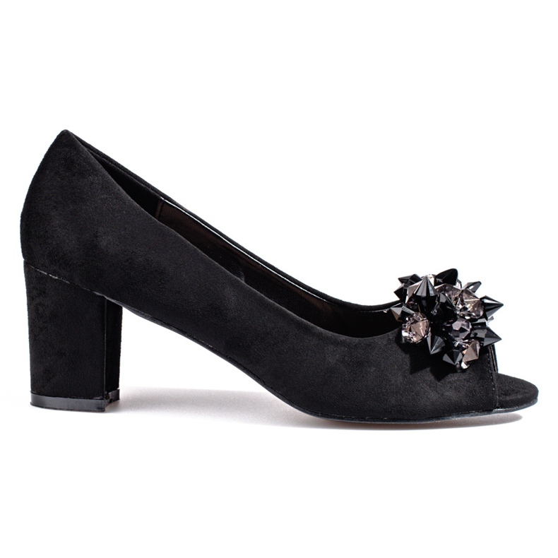 Escarpins à talons élégants de Shelovet le noir