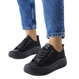 Baskets noires Lee Cooper LCW-23-44-1624L le noir