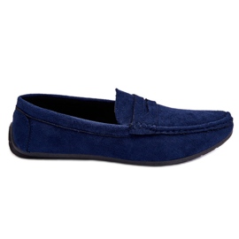 Mocassins en daim pour hommes Bleu marine Mack