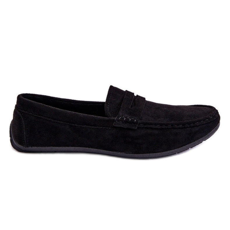 Mocassins en daim pour hommes Noir Mack le noir