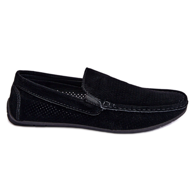 Mocassins en daim classiques pour hommes Noir Felixo le noir