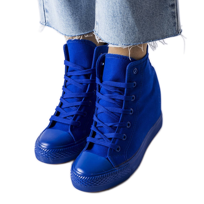BM Baskets compensées bleues de Groussay