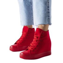BM Baskets compensées rouges de Groussay