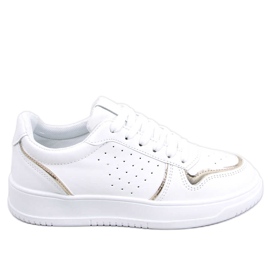 BM Baskets femme Reggi Or blanc