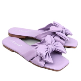 Claquettes violettes à nœud Minnen