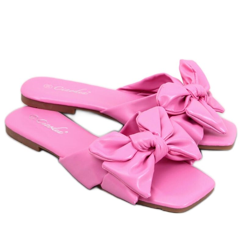 BM Minnen Chaussons noeud rose