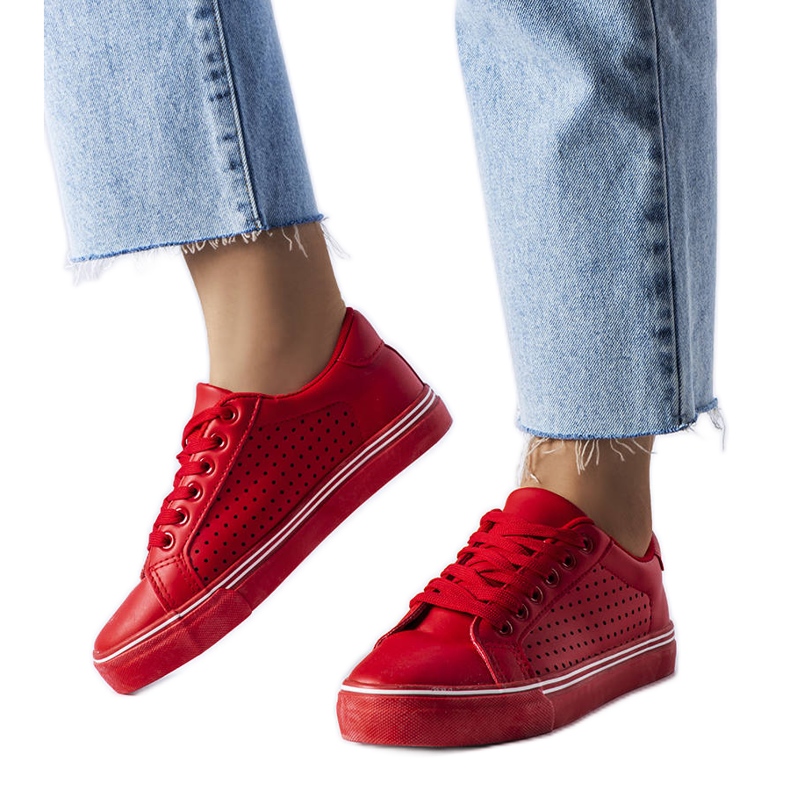 BM Baskets en éco-cuir rouge Joffre BM Baskets en éco-cuir rouge Joffre