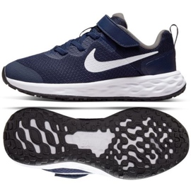Chaussures Nike Revolution 6 Jr. DD1095-400 blanc bleu marine