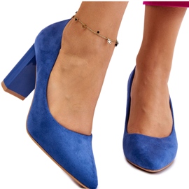 PS1 Escarpins à talons hauts en daim bleu Estellia
