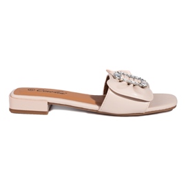 Sandales beiges pour femmes avec un nœud de Shelovet Sandales beiges pour femmes avec un nœud de Shelovet