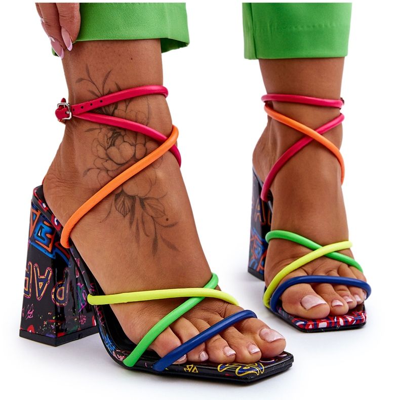 Sandales à Talons Tendance Multicolore Josette