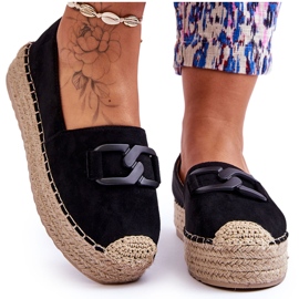 Espadrilles Plateforme Classiques Femme Noir Maurine