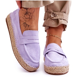 FI1 Espadrilles en daim pour femme Violet Keyla