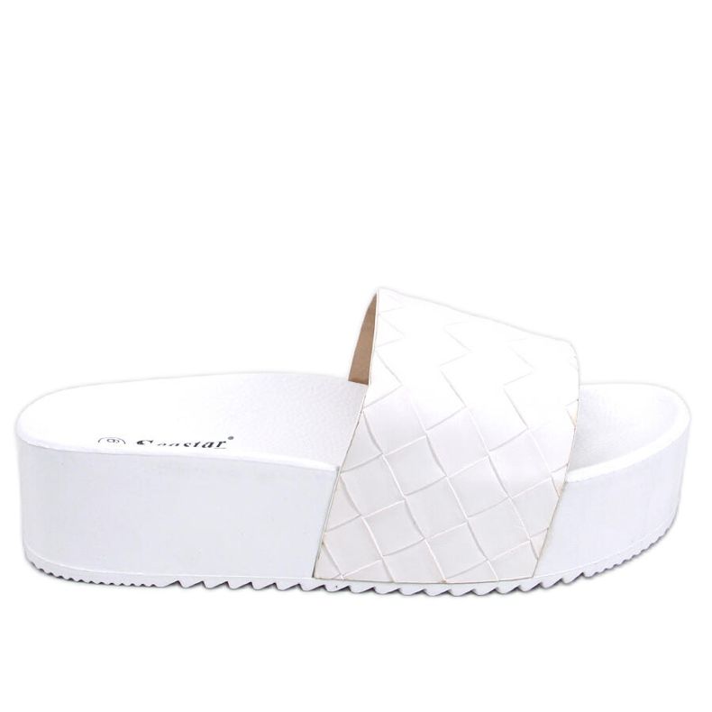 PA1 Sandales à semelles hautes Morlet White blanche PA1 Sandales à semelles hautes Morlet White blanche