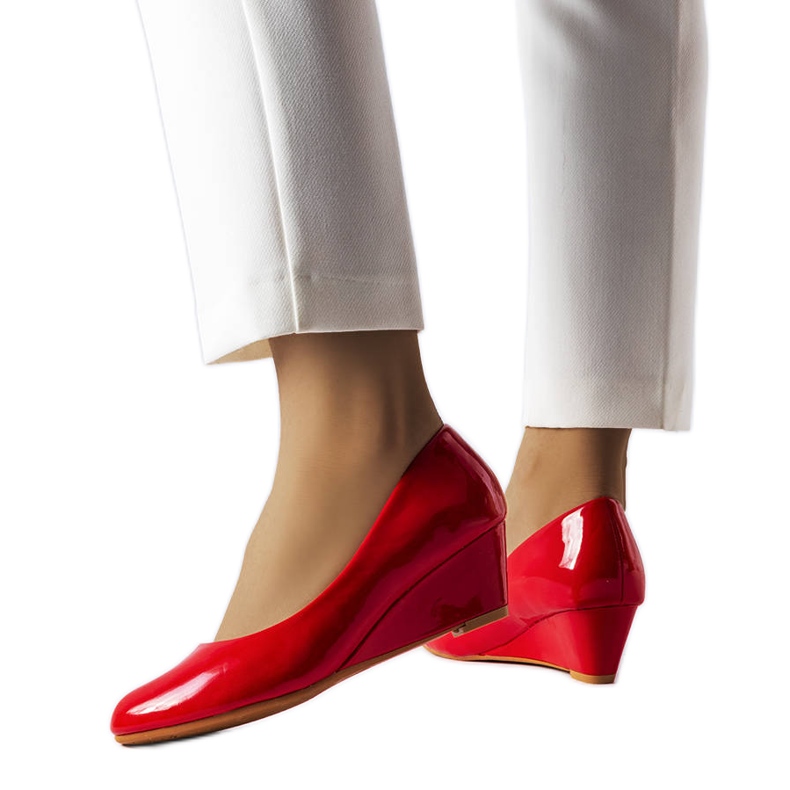 Escarpins compensés rouges de Casgra