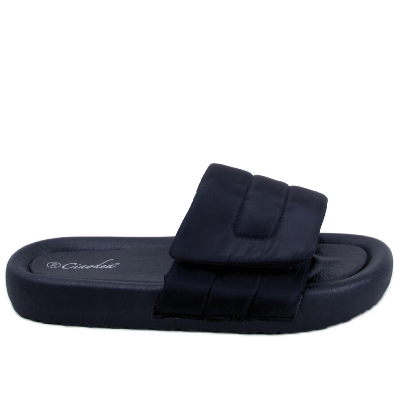 PA1 Pantoufles Cueto en nylon noir le noir