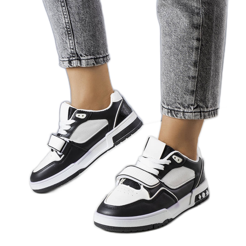Baskets femme Ollie noires blanche