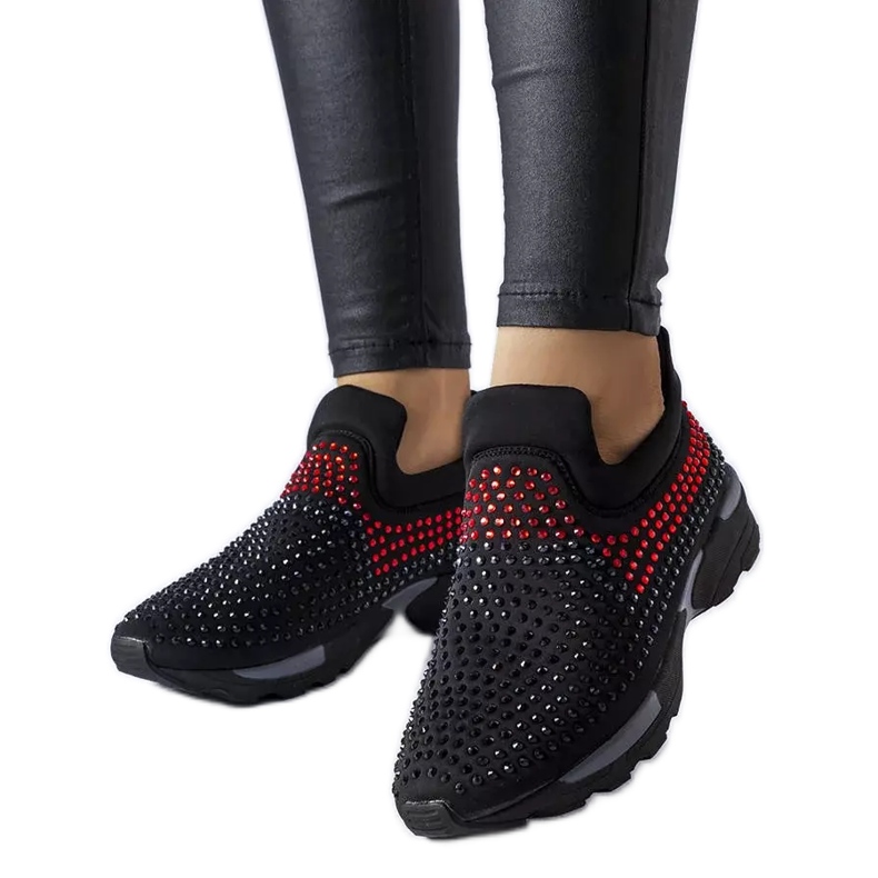 PA1 Baskets noires ornées de strass Berger le noir PA1 Baskets noires ornées de strass Berger le noir