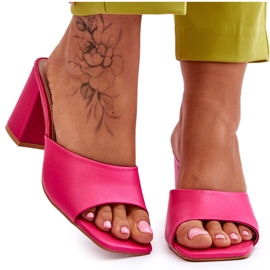 FJ1 Chaussons Classiques Femme Cuir Fuchsia Loara rose