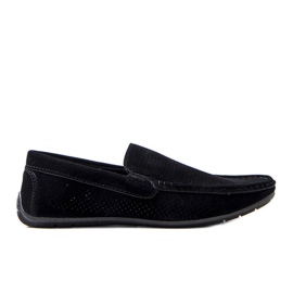 News Mocassins noirs pour homme avec perforation Laberge