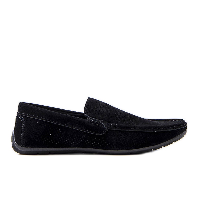 News Mocassins noirs pour homme avec perforation Laberge le noir