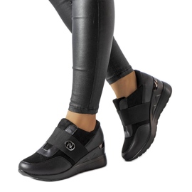 Evento Baskets compensées à enfiler noires Skips