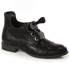 Bottines plates ajourées Jezzi W JEZ319D le noir