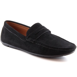 Mocassins homme en daim noir McKeylor 2259 le noir