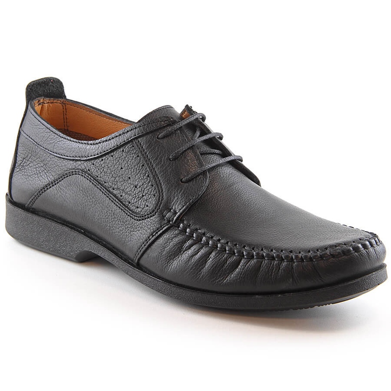 Mocassins homme confortables en cuir noir T.Sokolski W21-900 le noir