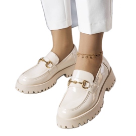 Chaussures laquées beiges de Simard