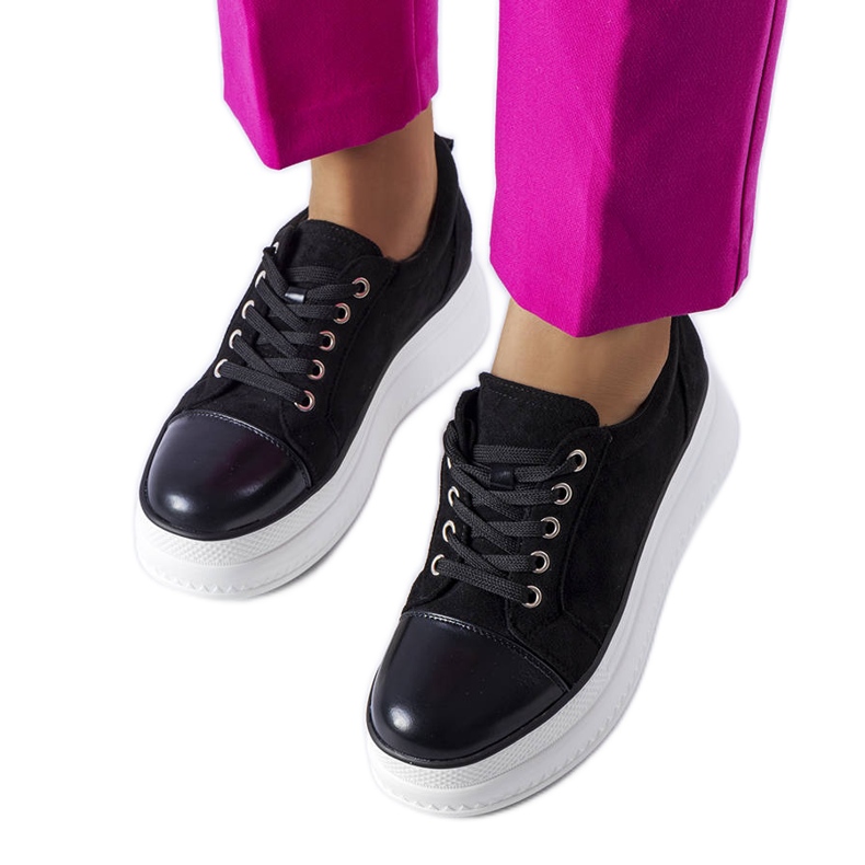 Baskets plateformes Pascaline noires le noir