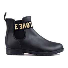 Bottes en caoutchouc Shelovet noires pour femmes