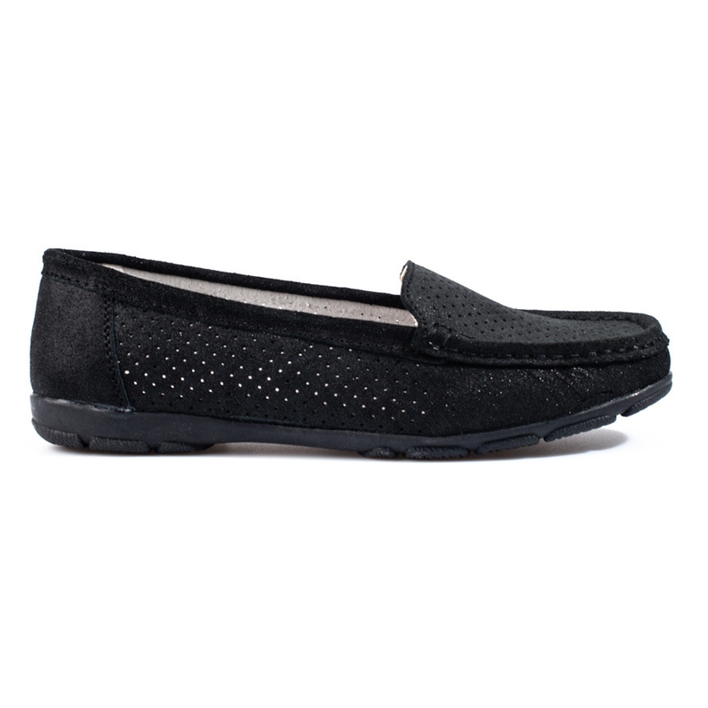 Mocassins femme Vinceza en cuir noir le noir