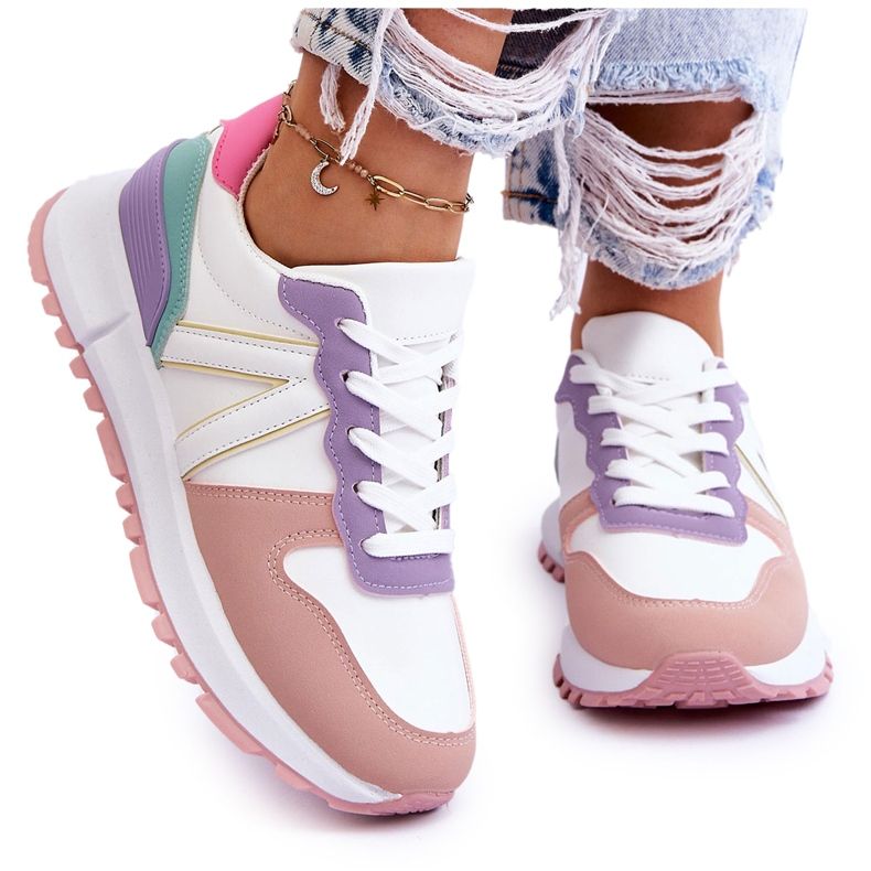 FB2 Chaussures de sport basses pour femme Multicolore Elliot blanc