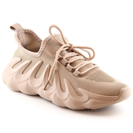 Chaussures de sport en maille pour femmes beige Vinceza 13575 Chaussures de sport en maille pour femmes beige Vinceza 13575