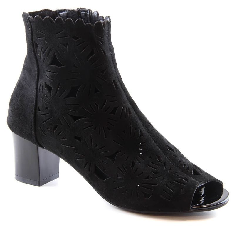 M. DASZYŃSKI Bottines ajourées printemps femme peep toe noir M.Daszyński MR1954-10 le noir