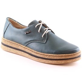 Chaussures en cuir confortables pour femmes sur la plate-forme verte Helios 380
