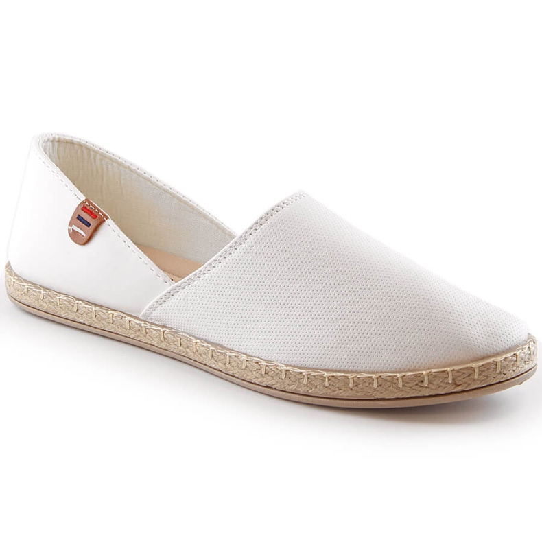 Espadrilles blanches à enfiler pour femmes Vinceza 34591 Espadrilles blanches à enfiler pour femmes Vinceza 34591