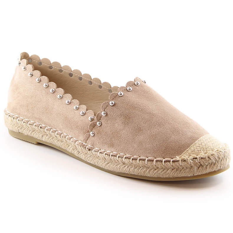 Espadrilles à enfiler pour femmes beige Vinceza 34595