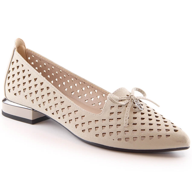 Chaussures pointues femme ajourées Jezzi ASA178-5 argent