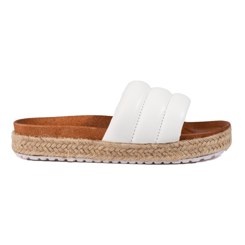Espadrilles femme sur semelle épaisse Vinceza blanc blanche
