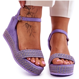 Sandales compensées classiques pour femmes Violet Malmo