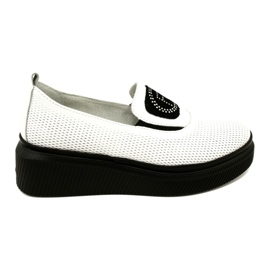 Filippo Chaussures pour femmes en cuir élégant blanc DP4572/23 WH blanche