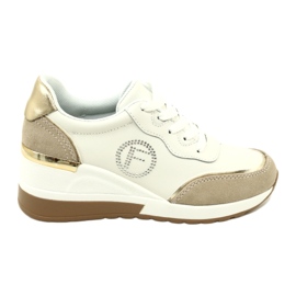 Filippo DP4660/23 WH BE chaussures de sport à lacets pour femmes Blanc et Beige