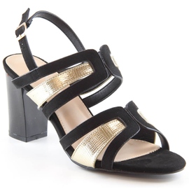 Sandales noires pour femmes sur le poteau Vinceza 17271