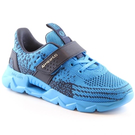 Atletico Chaussures de sport pour enfants avec velcro bleu AbcKids B91230217 bleu marine