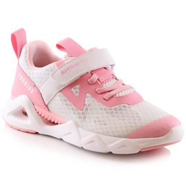Atletico Chaussures de sport fille avec velcro blanc et rose AbcKids B022302001
