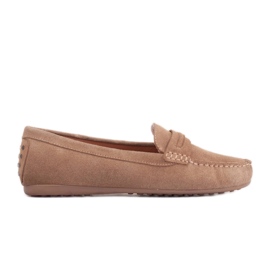 Marco Shoes Mocassins en daim beige