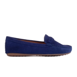 Marco Shoes Mocassins en daim bleu