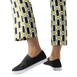 Baskets noires en daim écologique Jamal